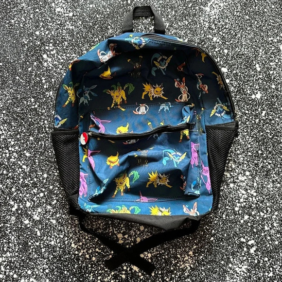 Nintendo Pokemon Gotta Catch 'Em All! Backpack Bookbag Eeveelution print 2017 - Picture 1 of 5